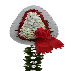 KIRMIZI BEYAZ GERBERA ÇELENK